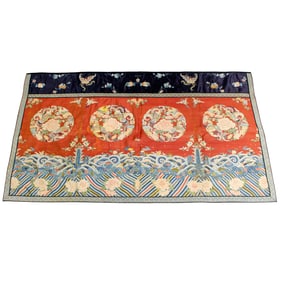 A Chinese kesi-woven robe fragment
