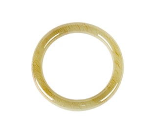 A Chinese celadon jade bangle bracelet