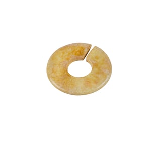 A Chinese jade slit-ring