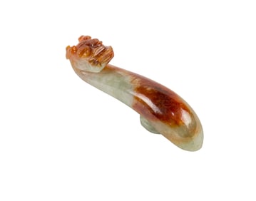 A Chinese jadeite 'dragon' belt hook