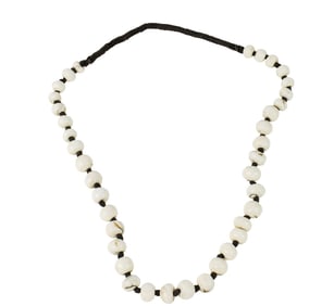 A Tibetan couch shell bead prayer necklace