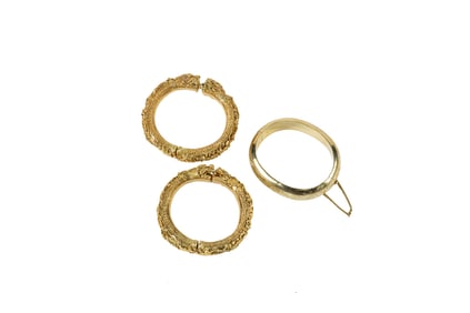 (lot of 3) Chinese gilt silver bangle bracelets