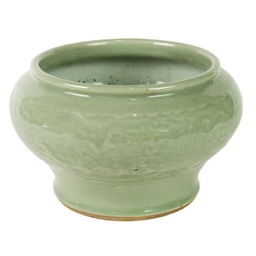A Chinese Longquan celadon glazed jar