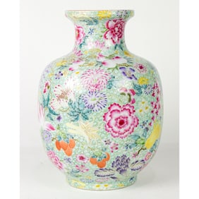 A Chinese famille rose vase