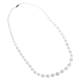 A crystal bead necklace