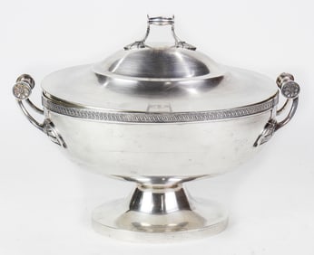A Gorham silver plated soup tureen and cover