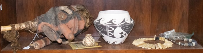 A lot of Native American and tribal objects