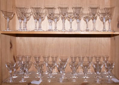 A suite of Fostoria glass stemware in the ?Sceptre Clear? pattern