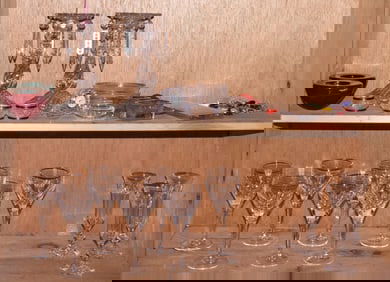 An assembled group of glass