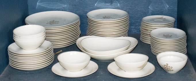 A Castleton China partial dinner service in the 'Golden Meadow' pattern