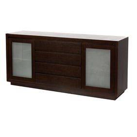 A Crate & Barrel A/V cabinet