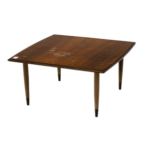 A Dux walnut coffee table