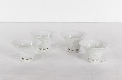 (lot of 4) Chinese Dehua wine cups