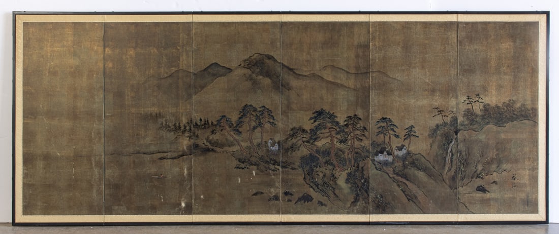 A Japanese six-panel folding screen (1 of 1)
