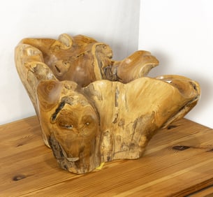 A Southeast Asian wood root form bowl