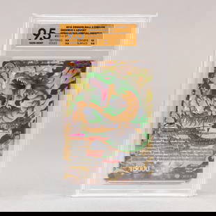Dragon Ball Miraculous Arrival Shenron Showdown BLACK STONE Trading Card Game, Authentic Auto: Dragon Ball miraculous arrival Shenron showdown BLACK STONE trading card game authentic auto (Bandai, 2018) . The card offered here features Shenron(Prisitine 10), This card depicts the Eternal Dragon