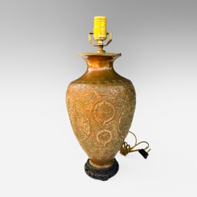 Japanese Bronze Vase Mounted Lamp