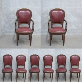 Set of Eight Charles X Style Dining Chairs, Circa 1900