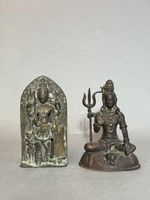 Two Indian Bronze Deity Statues