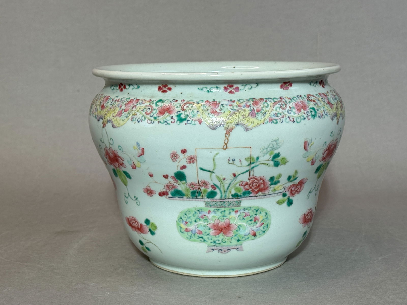 Chinese Famille Rose Porcelain Fishbowl (1 of 9)