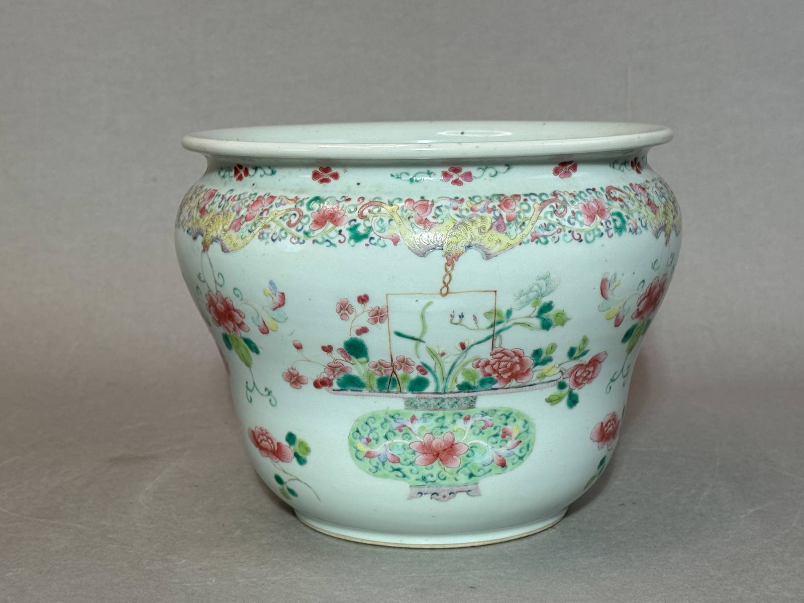 Chinese Famille Rose Porcelain Fishbowl