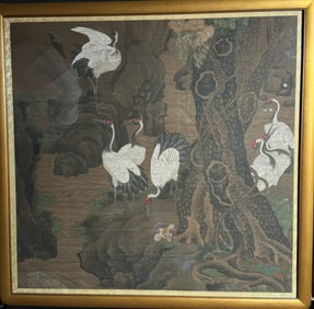 Chinese Painting of Cranes, 18th Century