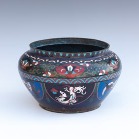 Chinese Cloisonne Rounded Censer