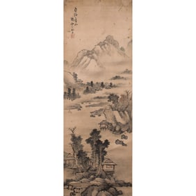 Anonymous (Qing Dynasty), Landscape and Calligraphy