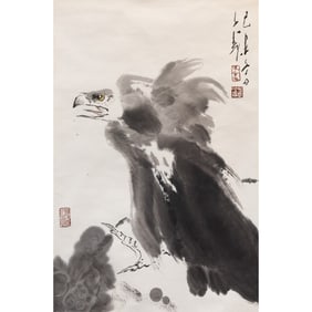 Wang Ziwu (1936 - 2021) - Chinese Painting of Eagle