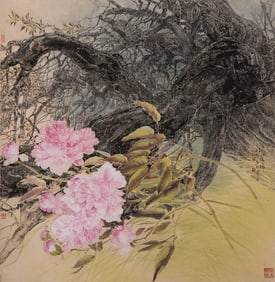 Feng Linzhang (1943 - ), Chinese Painting of Peony