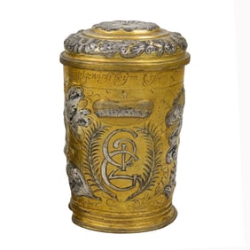 A German parcel gilt silver beaker with cover, 17th century
