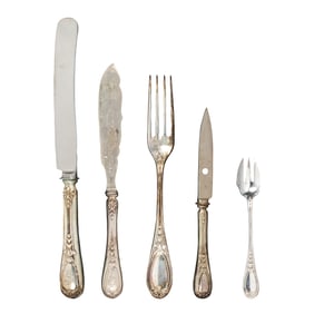 A forty-three piece set of German L. Posen 800-standard silver flatware