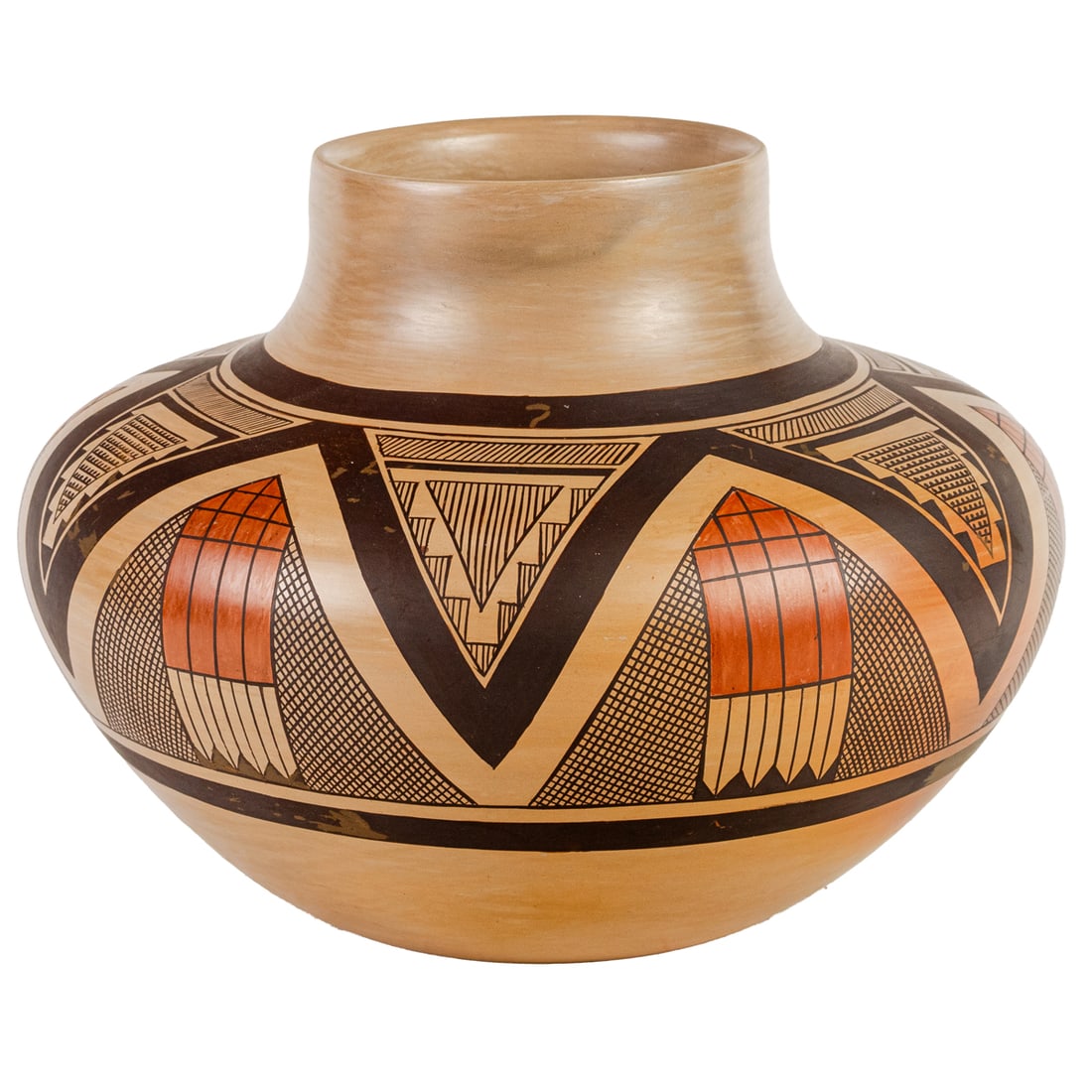 A Rayvin Nampeyon (b. 1961) Hopi polychrome pottery vessel (1 of 4)