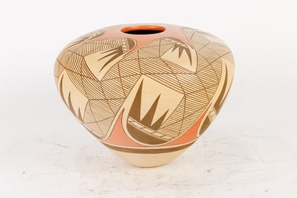A Neva P. Nampeyo (b. 1947) Hopi polychrome pottery vessel