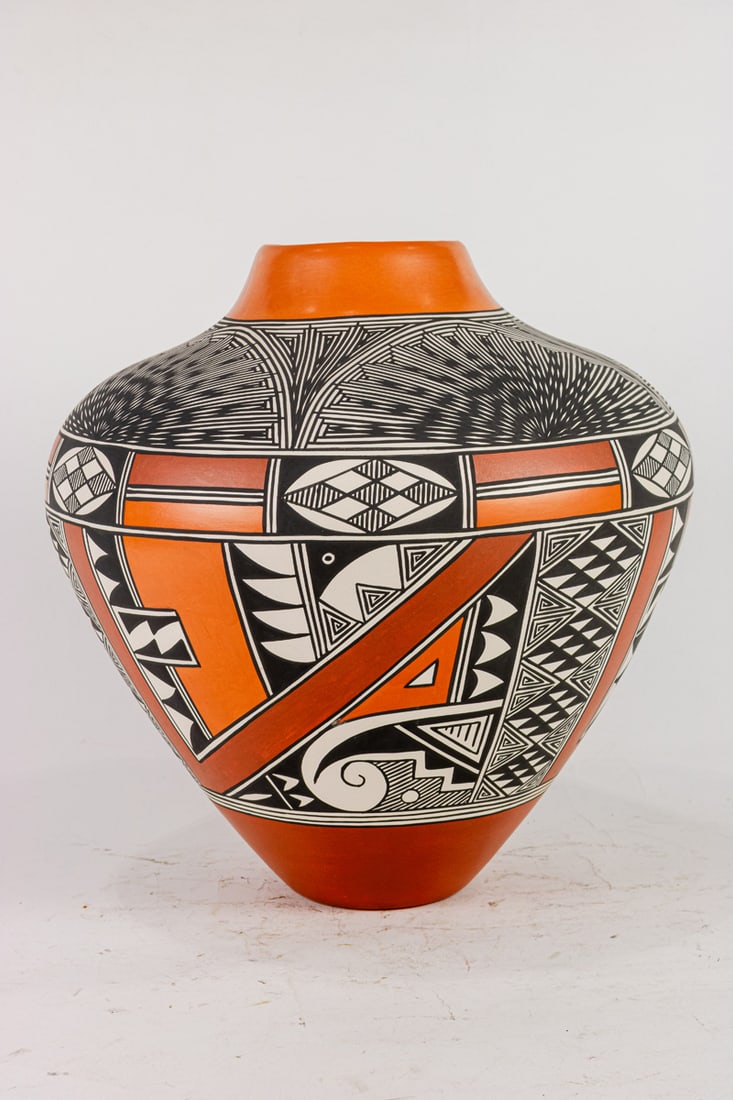 A Roberta H. Trujillo (b. 1951) Acoma Pueblo polychrome pottery vessel (1 of 4)