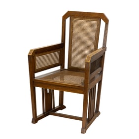 An Arts and Crafts Stickley Brothers armchair model 578 1/2