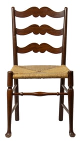A Georgian ladder back side chair