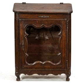 A French oak confiturier cabinet, early 19th century