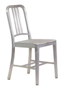 An Ameco aluminum side chair: An Ameco aluminum side chair, 34"h x 15.5w x 20"d