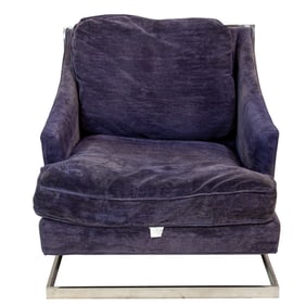 A Bernhardt club chair in the manner of Milo Baughman