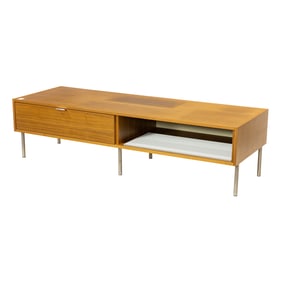 A Modern teak media low cabinet or console