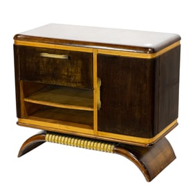 An Italian Mid-Century Modern combination record and bar cabinet