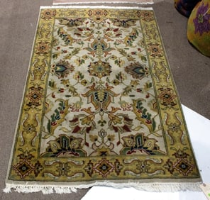 A Turkish carpet, 3'10" x 5'2"