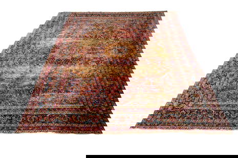 An antique Persian Tabriz carpet, 10'1" x 15'6": An antique Persian Tabriz carpet, 10'1" x 15'6"