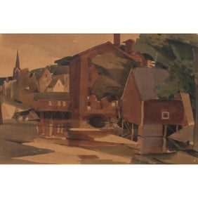 Watercolor, George Booth Root Post