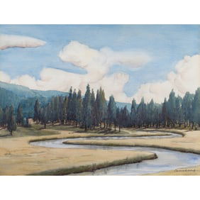 Watercolor, Clarence Nelson Aldrich