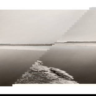 Photograph, Robert Adams: Robert Adams (American, b. 1937), "Concrete and Ice, Missouri River, Clay County, South Dakota, 1977" from "The Mission West" series, gelatin silver print, pencil signed and dated verso, gallery label