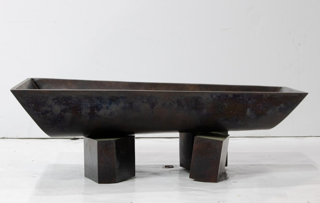 Sculpture, Julie Speidel: Julie Speidel (American, b. 1941), "Damara," 2008, bronze sculpture, signed, titled, and dated beneath, overall: 7"h x 20.75"w x 10"d