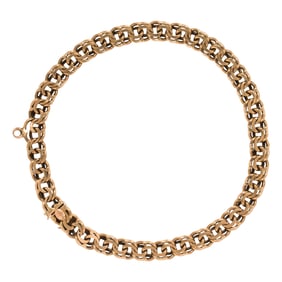 A 10k gold charm link bracelet