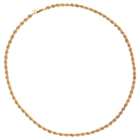 A 14k gold rope chain